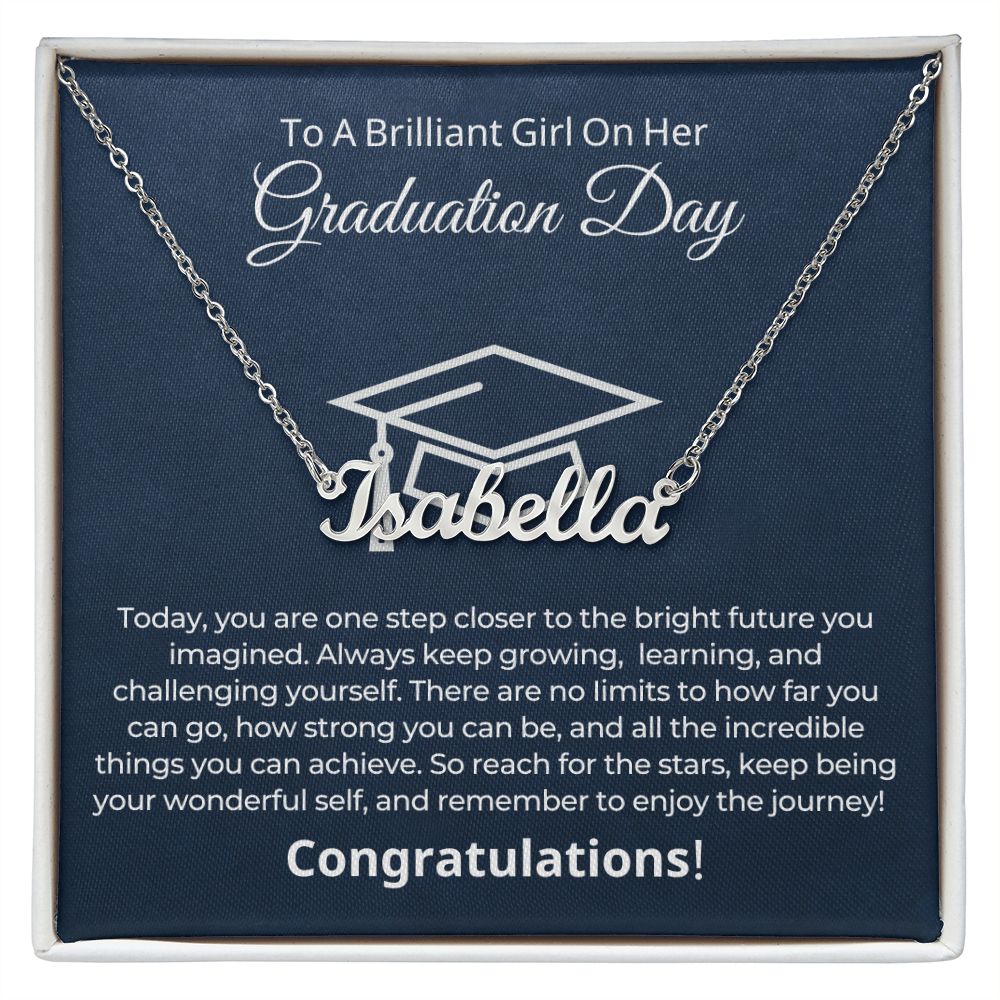 Graduation Gift For Her | One Step Name Necklace 0844NNT2