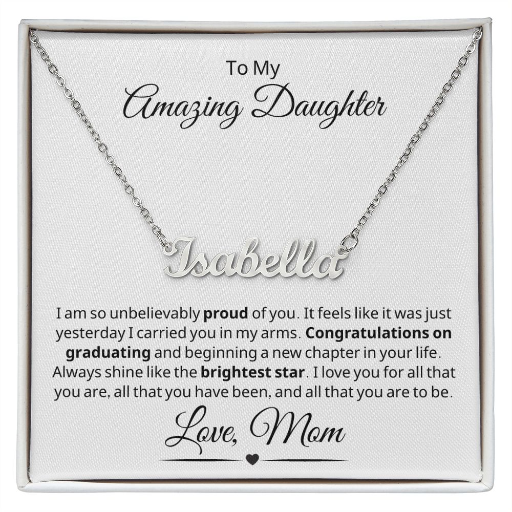 Graduation Gift For Her | Brightest Star Name Necklace 0847NNT1