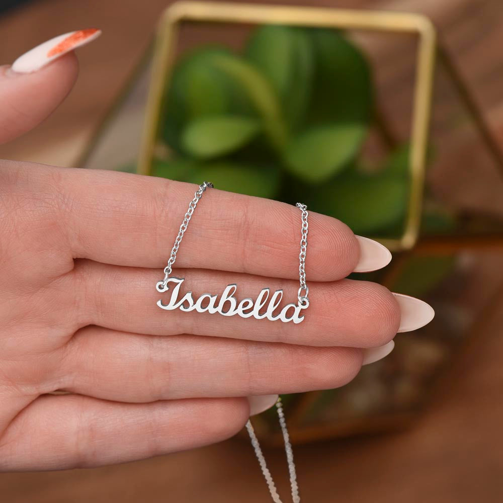 Personalized Stepdaughter Wedding Gift | Promise Name Necklace 0551NNT12