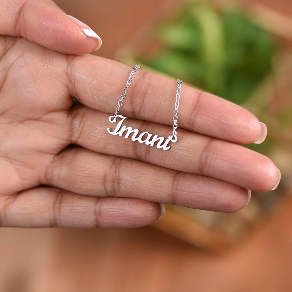 Personalized Granddaughter Gift From Grandma | My Promise Name Necklace  0546NNT2