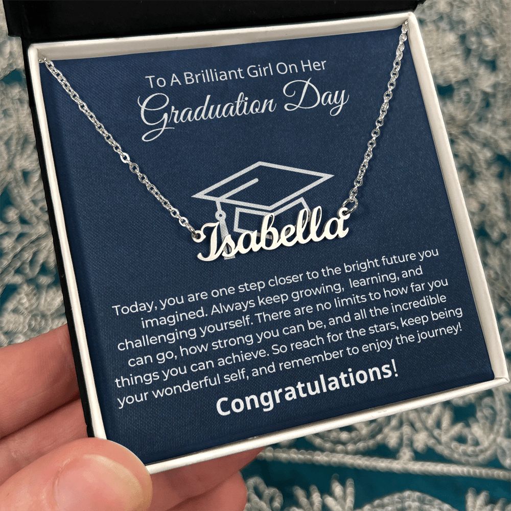 Graduation Gift For Her | One Step Name Necklace 0844NNT2