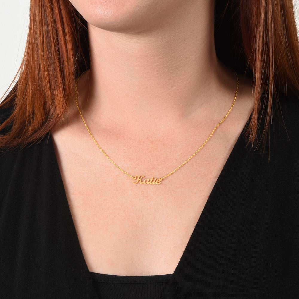 Personalized Stepdaughter Wedding Gift | Promise Name Necklace 0551NNT9