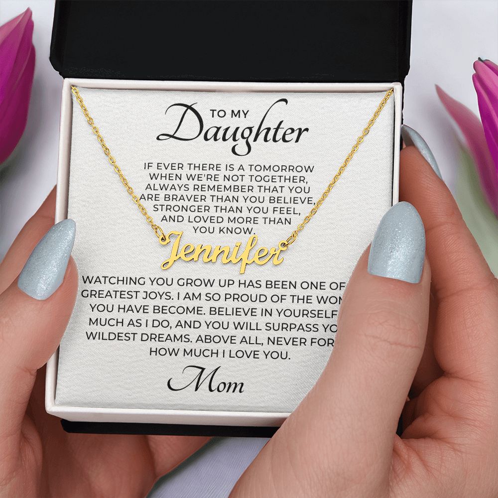 Personalized Daughter Gift From Mom | Wildest Dreams Name Necklace 0577NNT5