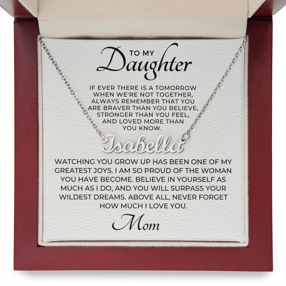 Personalized Daughter Gift From Mom | Wildest Dreams Name Necklace 0577NNT5