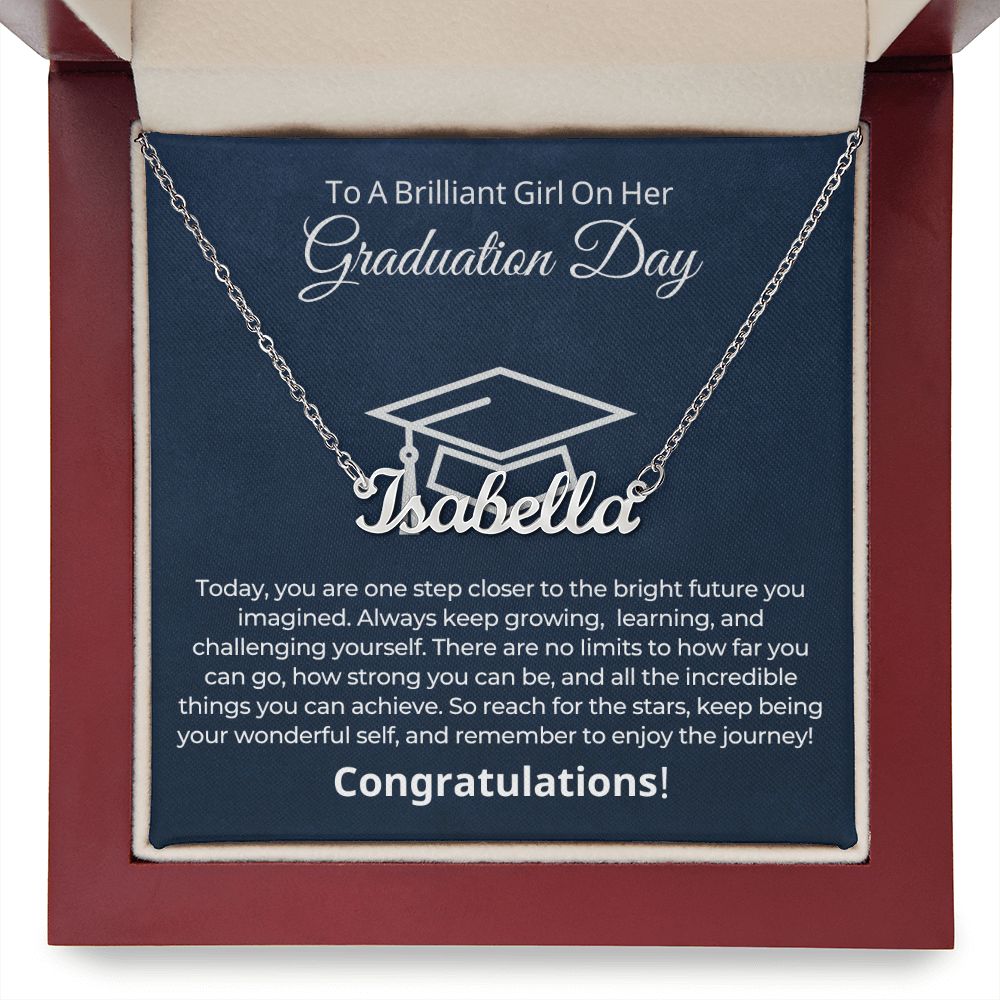 Graduation Gift For Her | One Step Name Necklace 0844NNT2