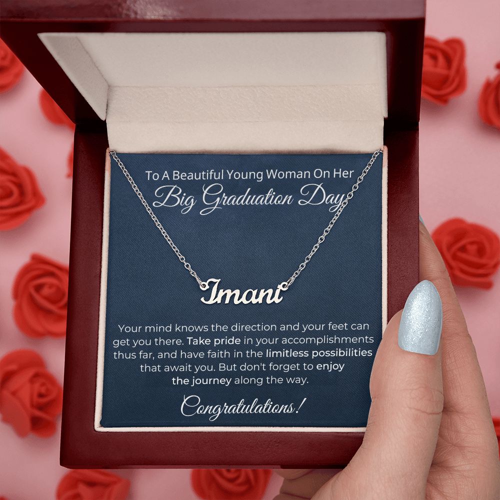 Graduation Gift For Her | Take Pride Name Necklace 0843NNT2