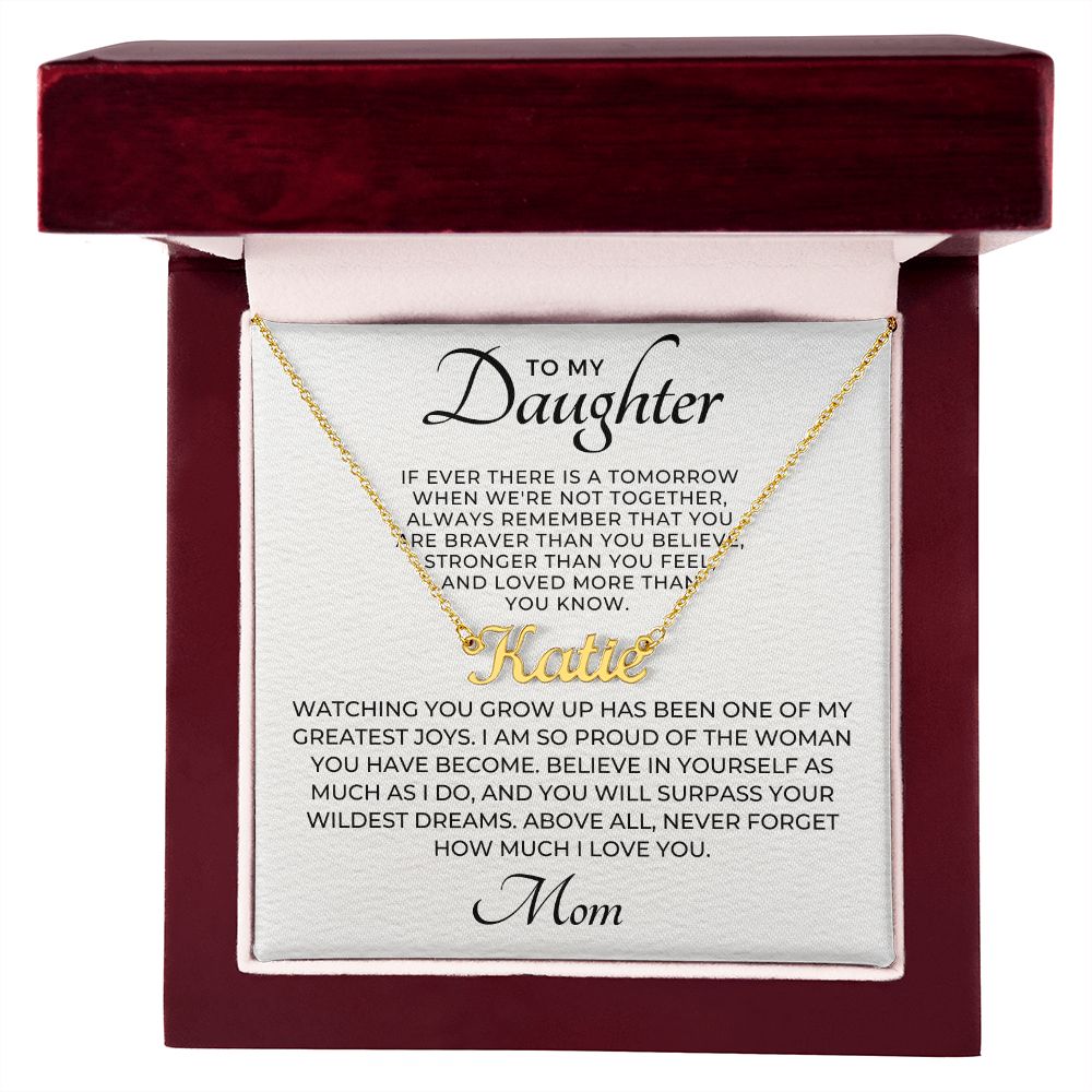 Personalized Daughter Gift From Mom | Wildest Dreams Name Necklace 0577NNT5