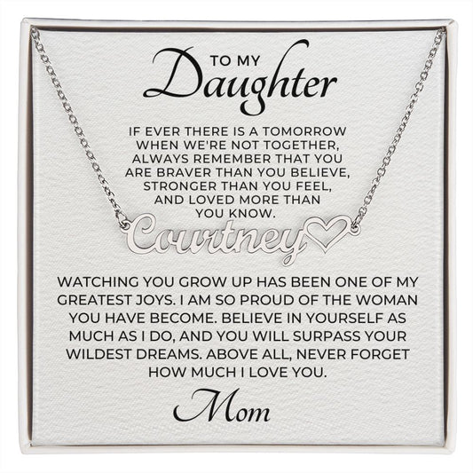 Personalized Daughter Gift From Mom | Wildest Dreams Name Necklace 0577HNNT5