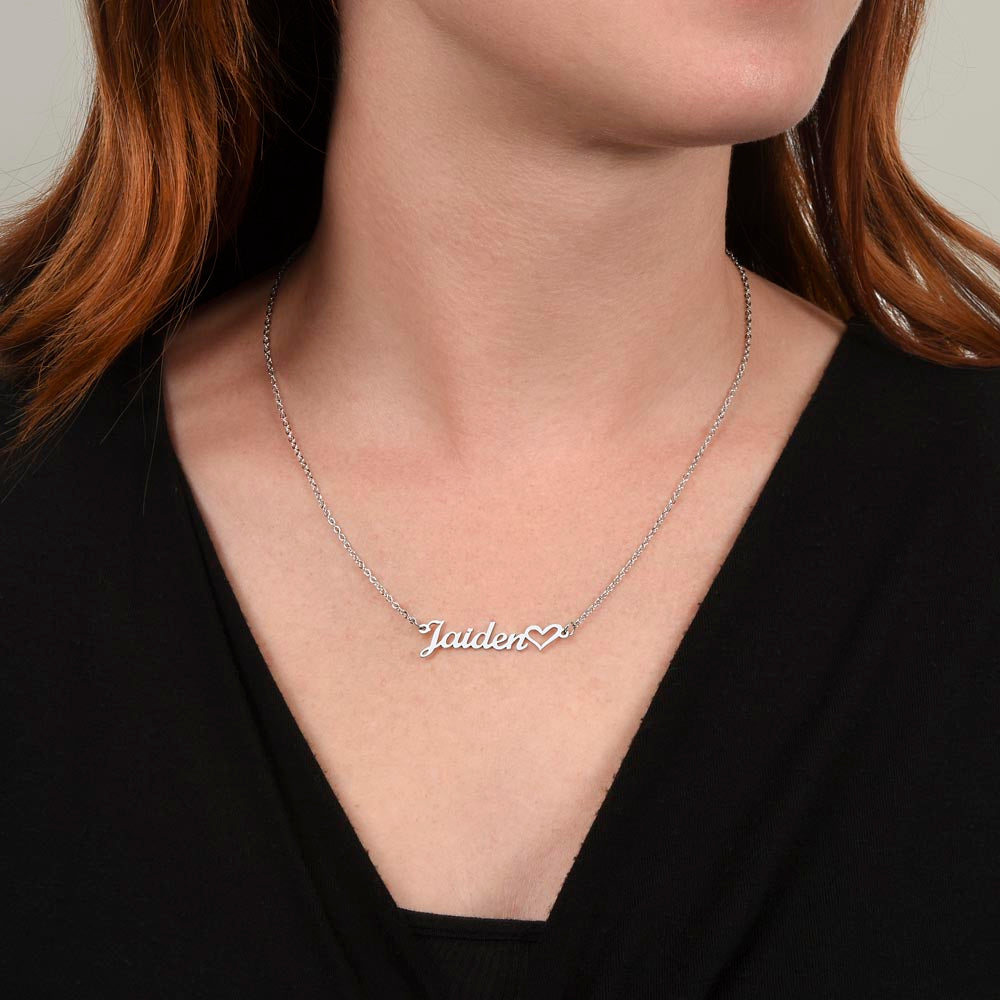 Personalized Granddaughter Gift From Grandma | My Promise Name Necklace  0546HNNT16