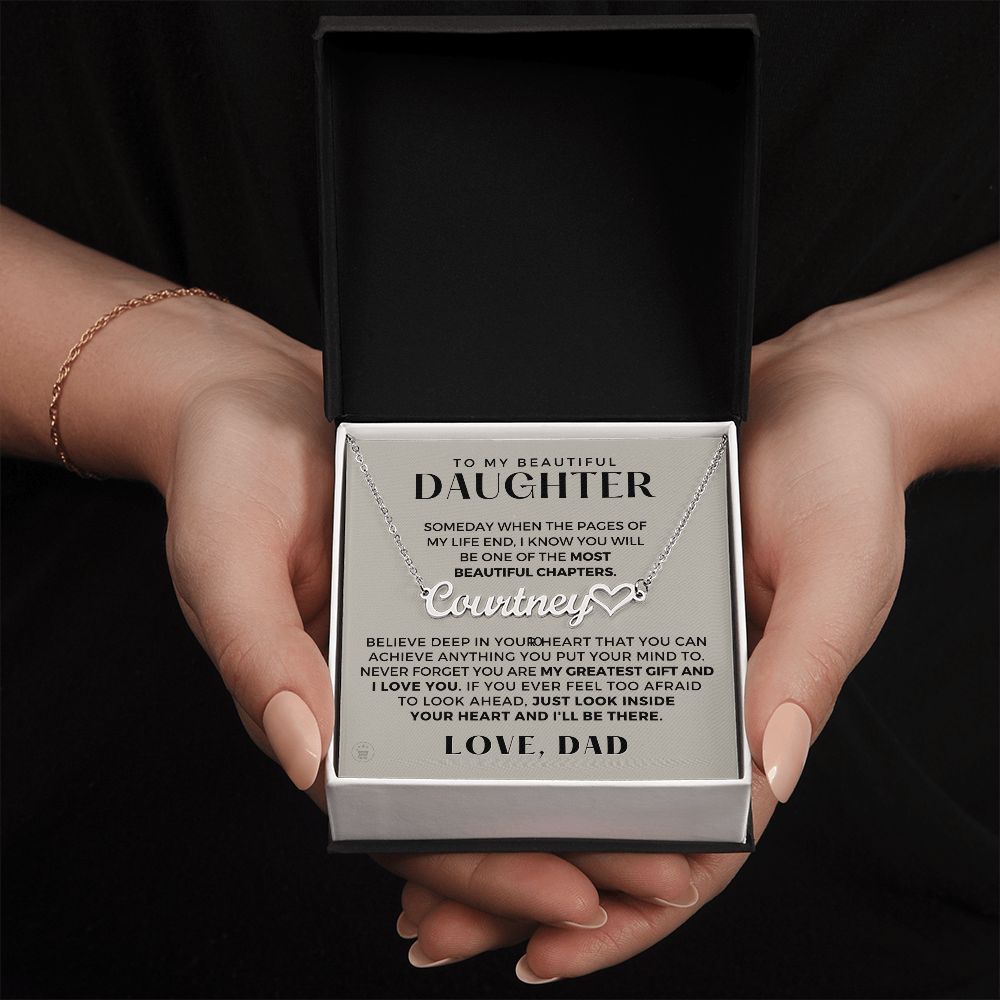 Personalized Daughter Gift From Dad | Greatest Gift Name Necklace 0703HNNT6