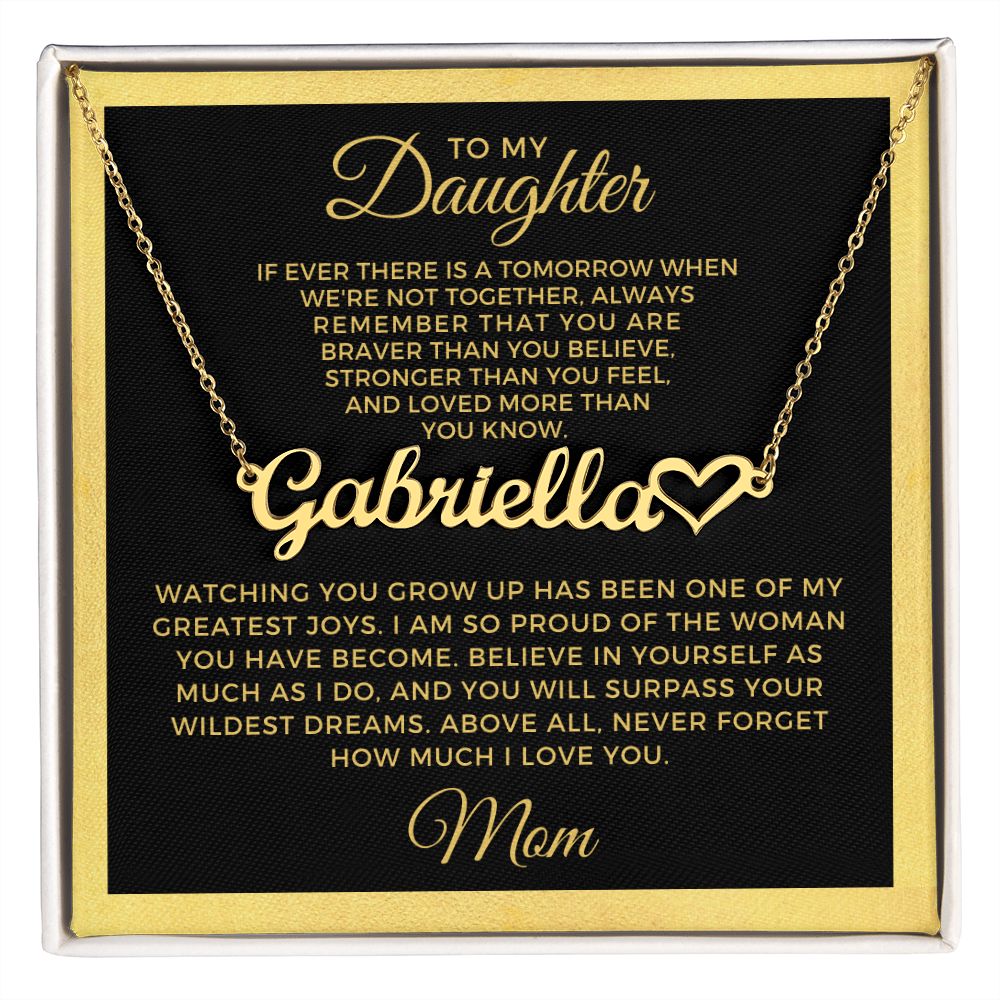 Personalized Daughter Gift From Mom | Wildest Dreams Name Necklace 0577HNNT7