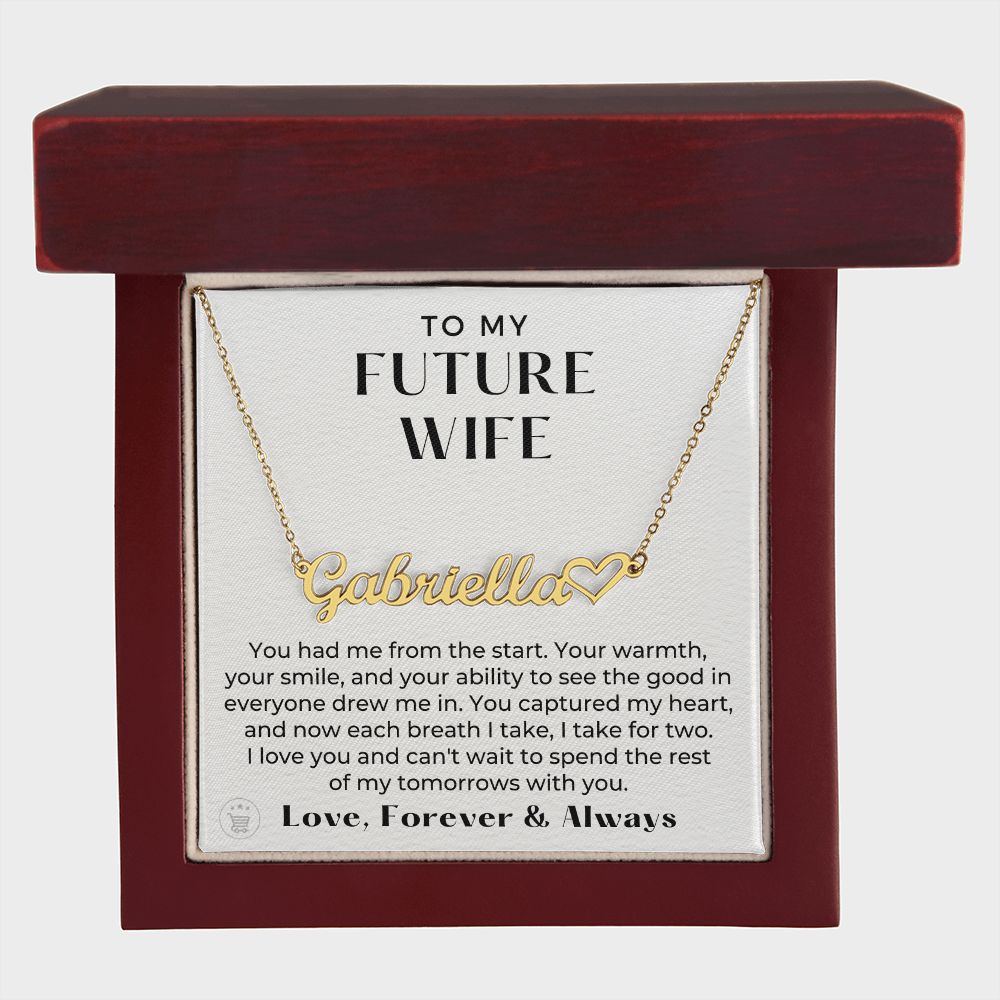 Personalized Future Wife Gift | Each Breath Name Necklace 0473HNNT6