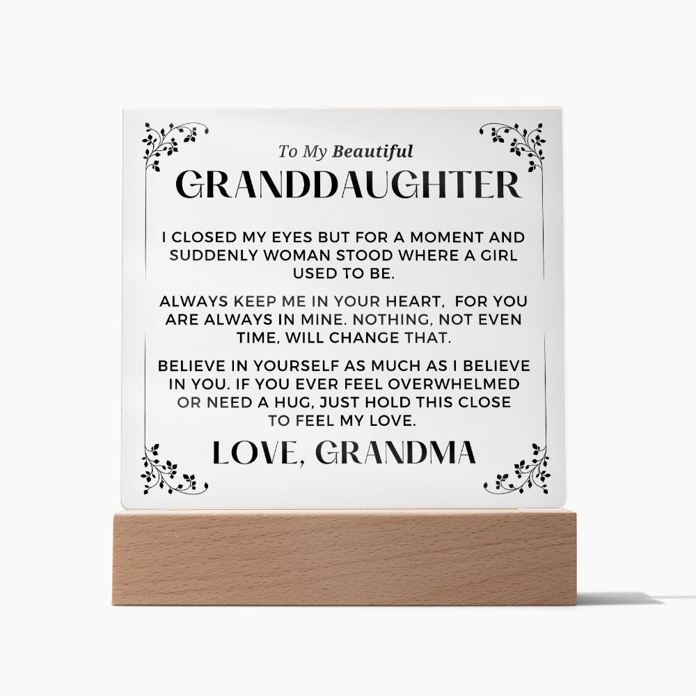 Gift for Granddaugher | Keep Me Acrylic Plaque 727GM-ACS