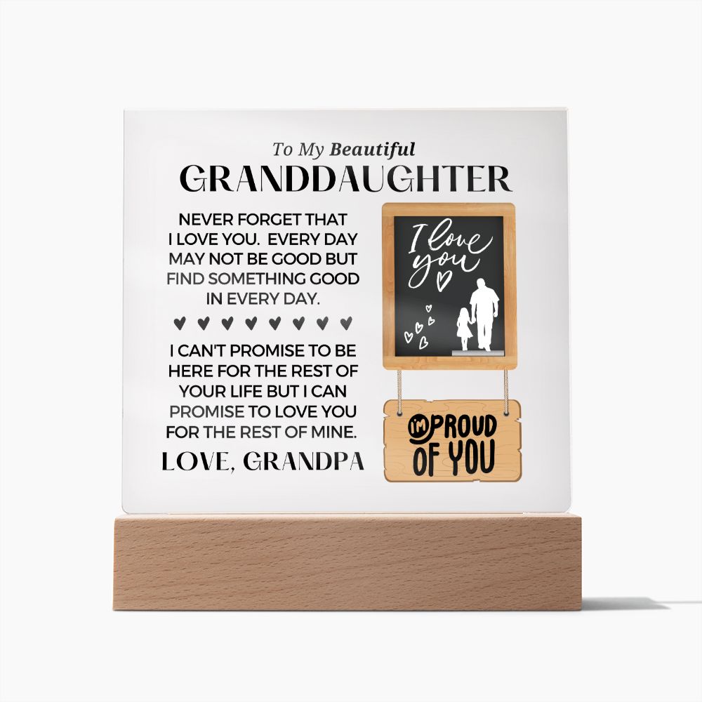 Gift for Granddaugher | Promise Acrylic Plaque  004-ACS