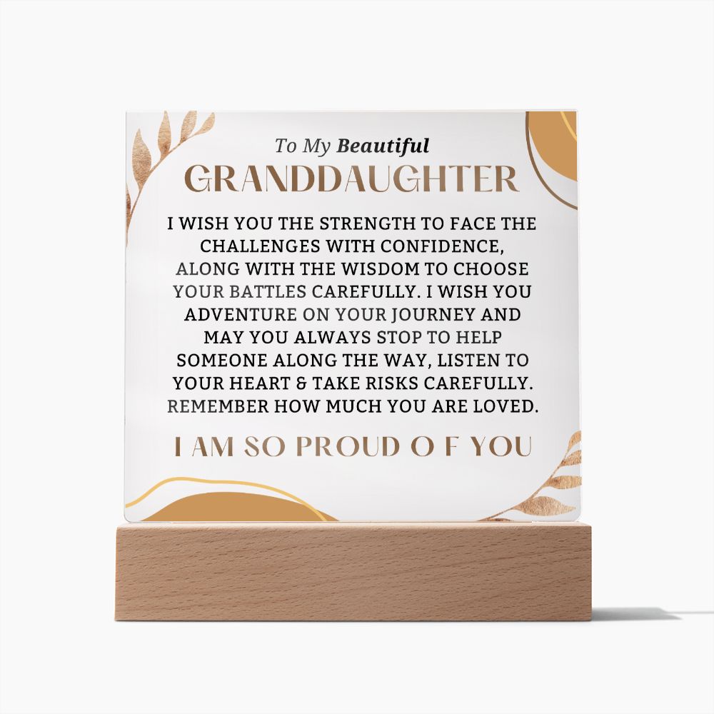 Gift for Granddaugher | Promise Acrylic Plaque  009-ACS