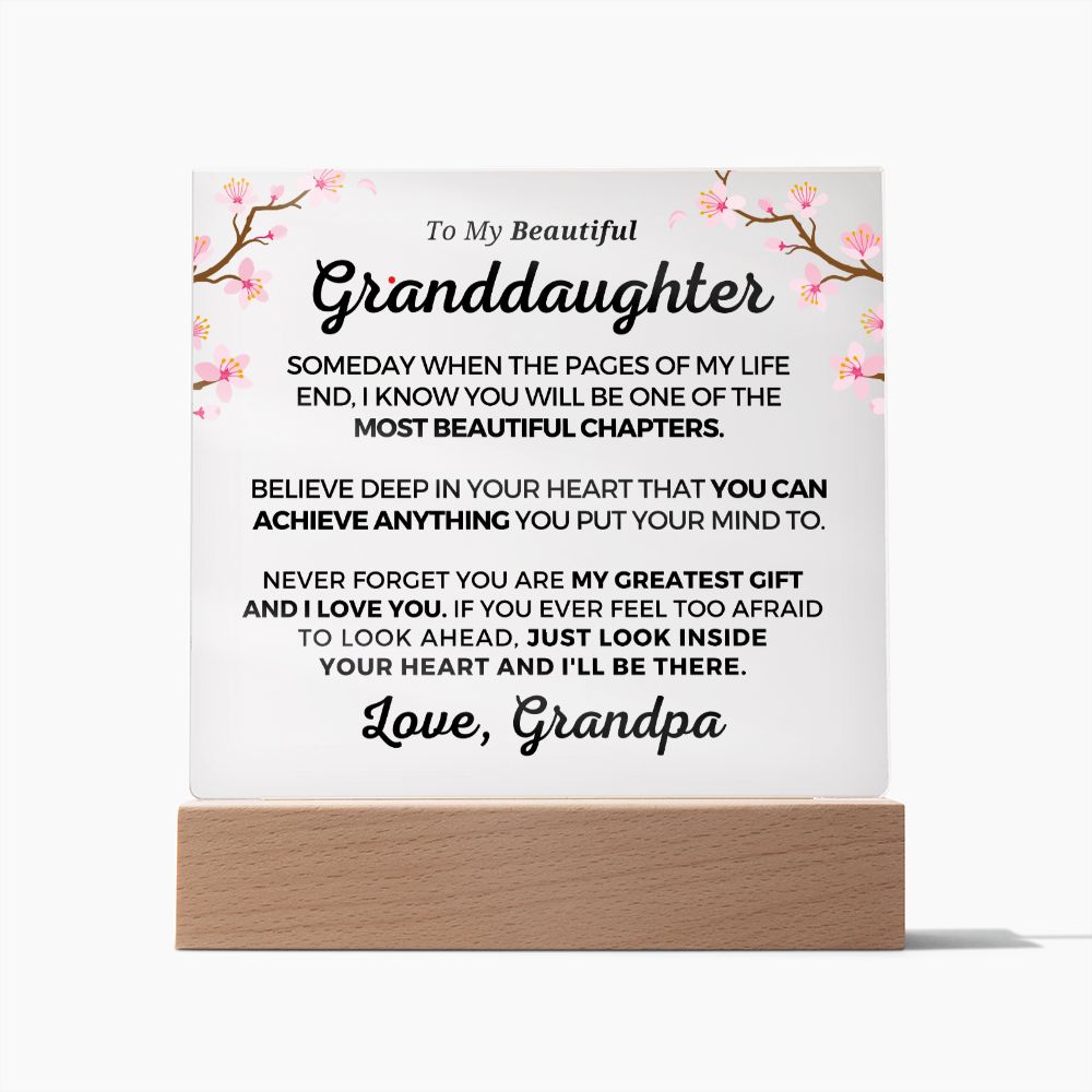 Gift for Granddaugher | Greatest Gift Acrylic Plaque 703GP-ACS