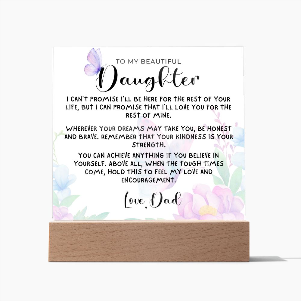 Gift for Daughter | My Promise Acrylic Plaque 0716D-ACS