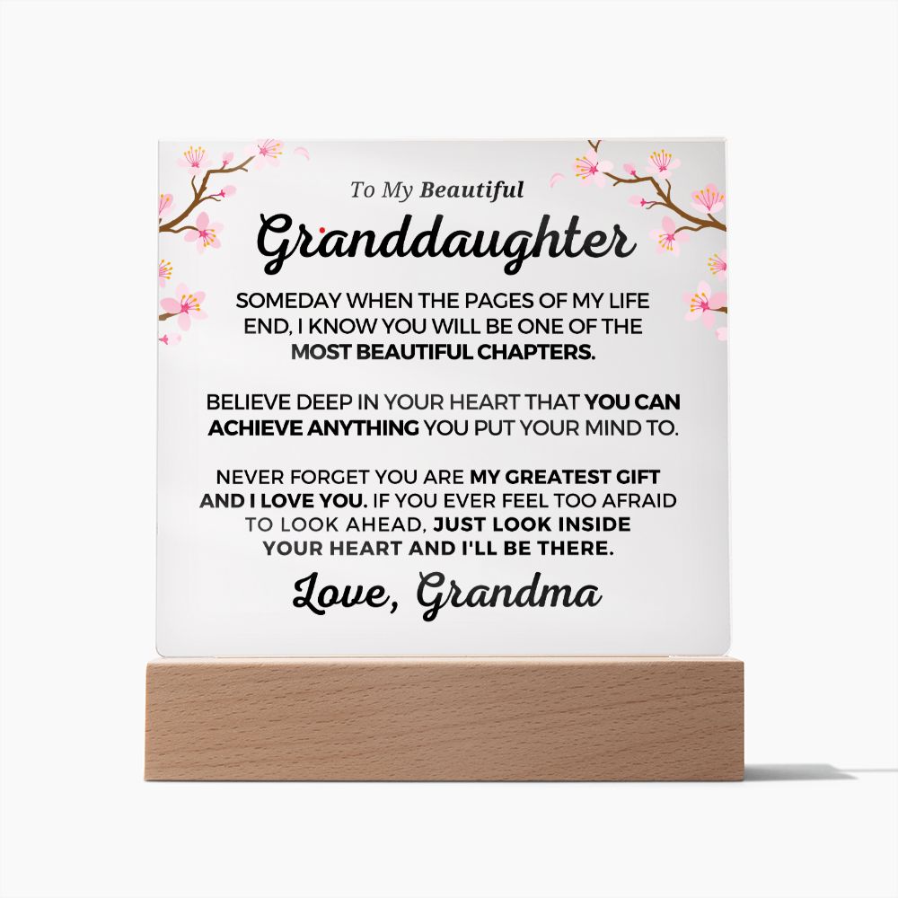 Gift for Granddaugher | Greatest Gift Acrylic Plaque 703GM-ACS