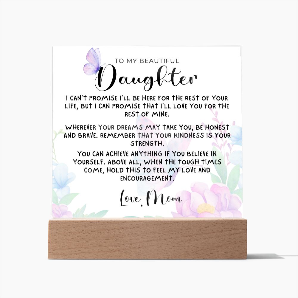 Gift for Daughter | My Promise Acrylic Plaque 0716M-ACS