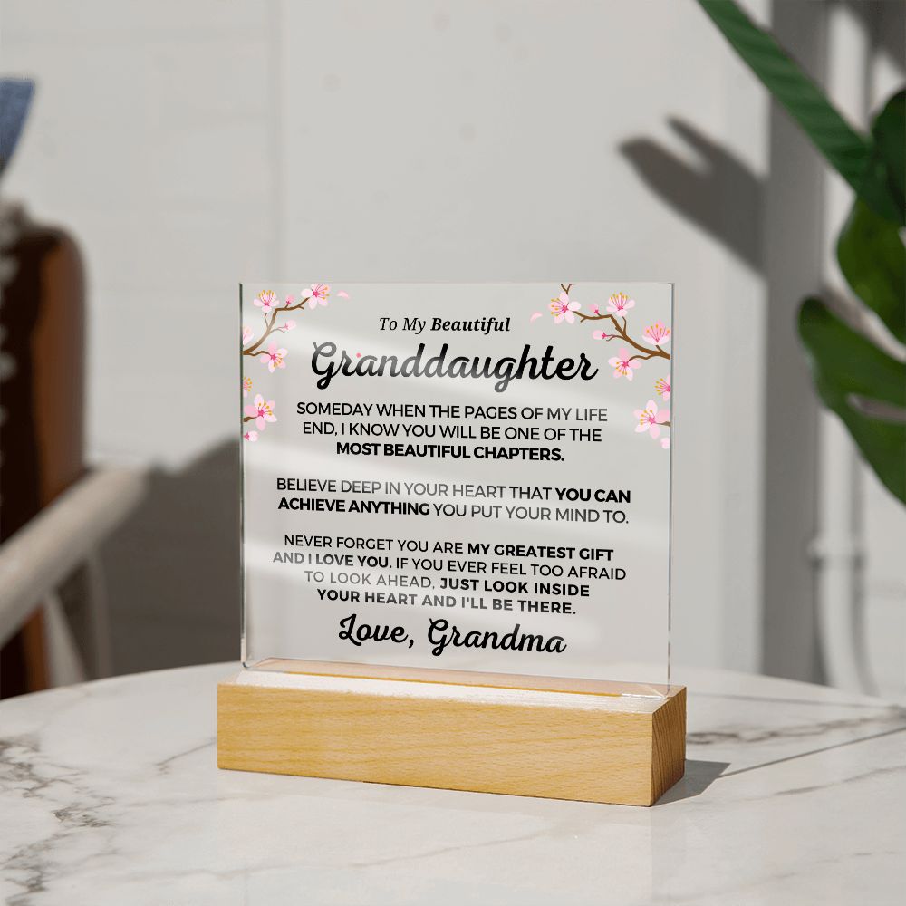 Gift for Granddaugher | Greatest Gift Acrylic Plaque 703GM-ACS