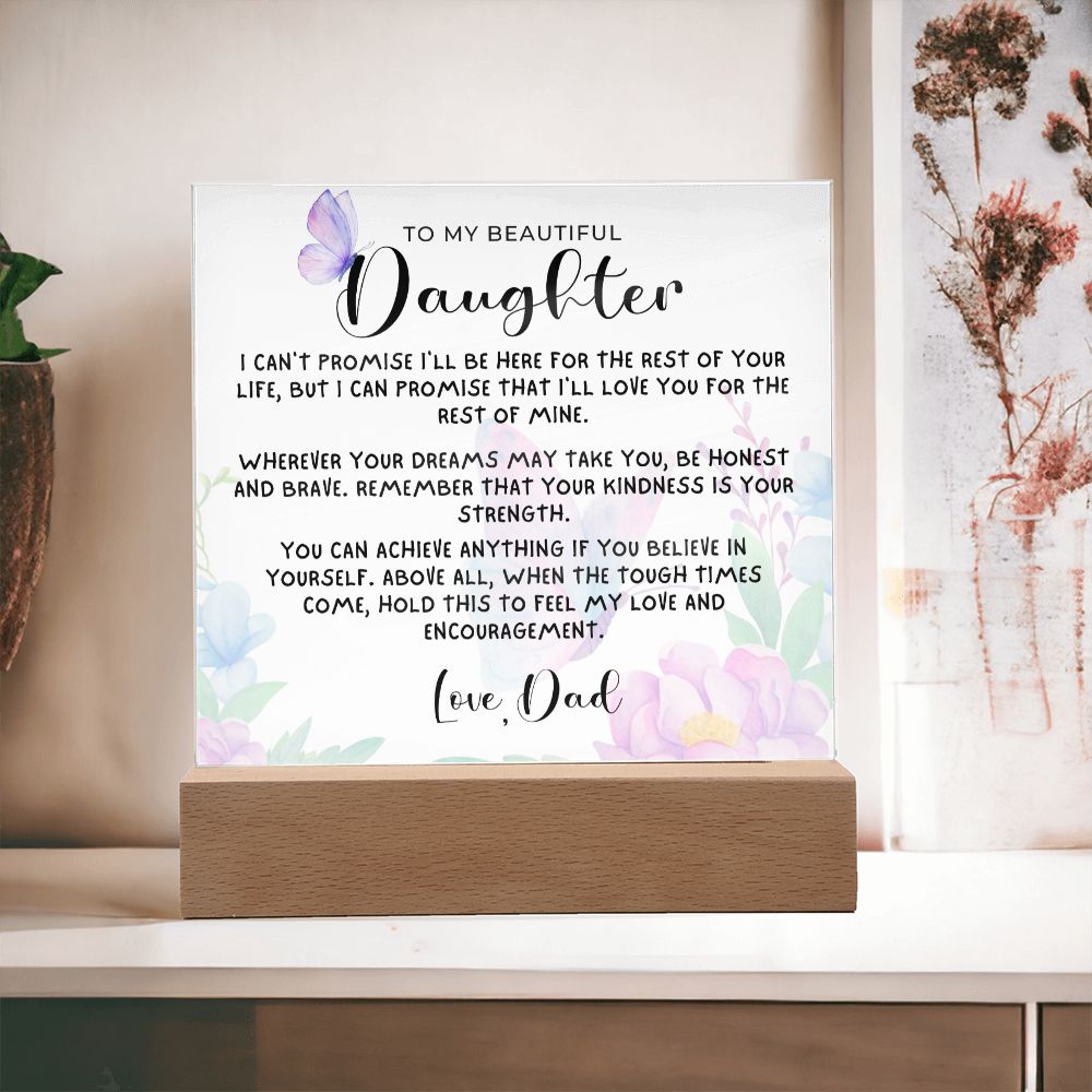 Gift for Daughter | My Promise Acrylic Plaque 0716D-ACS