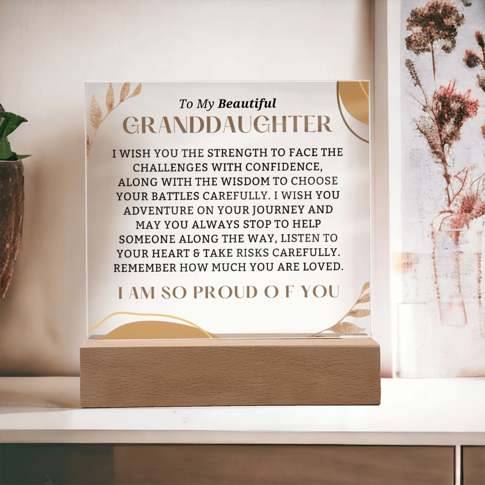 Gift for Granddaugher | Promise Acrylic Plaque  009-ACS