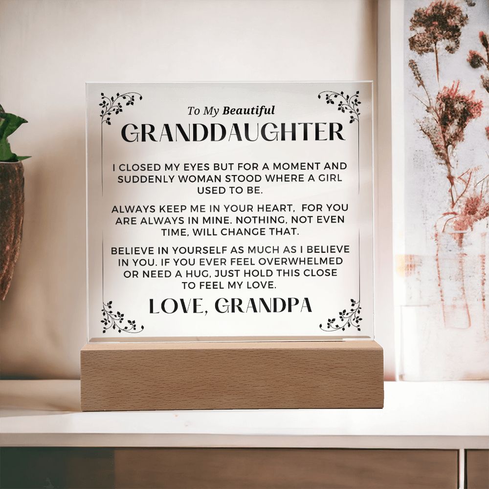 Gift for Granddaugher | Keep Me Acrylic Plaque 727GP-ACS