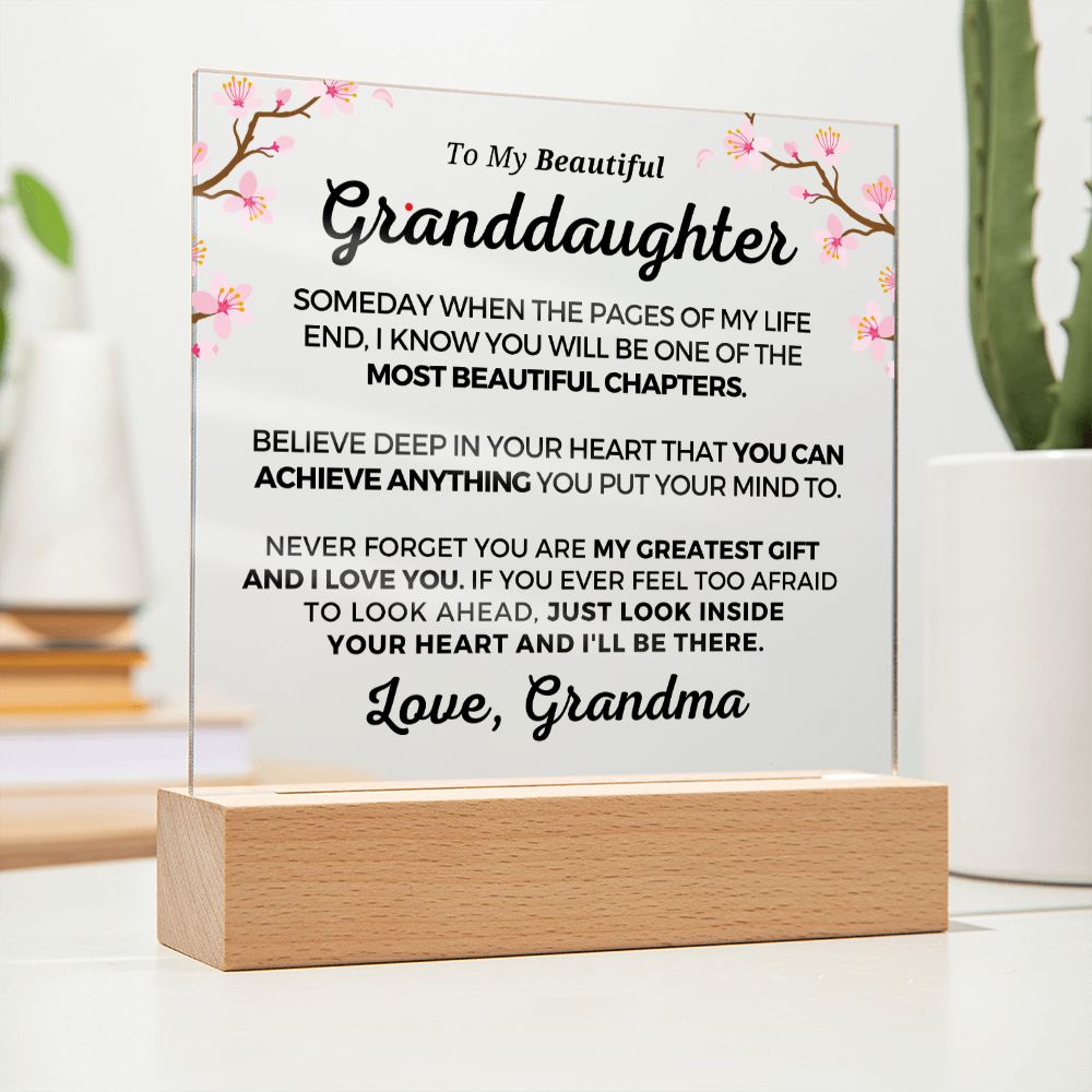 Gift for Granddaugher | Greatest Gift Acrylic Plaque 703GM-ACS