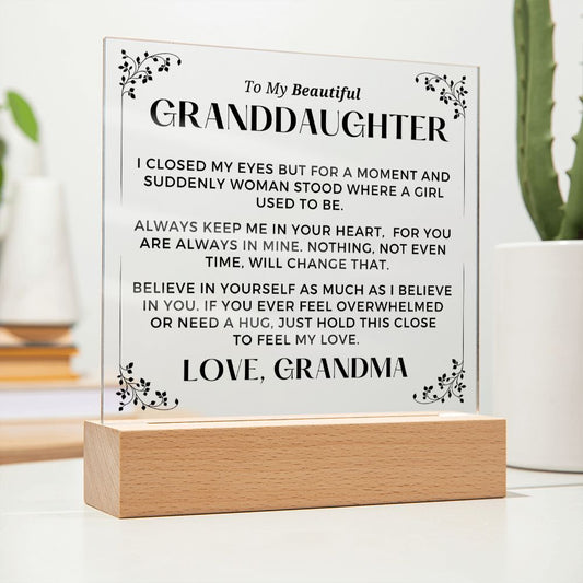 Gift for Granddaugher | Keep Me Acrylic Plaque 727GM-ACS