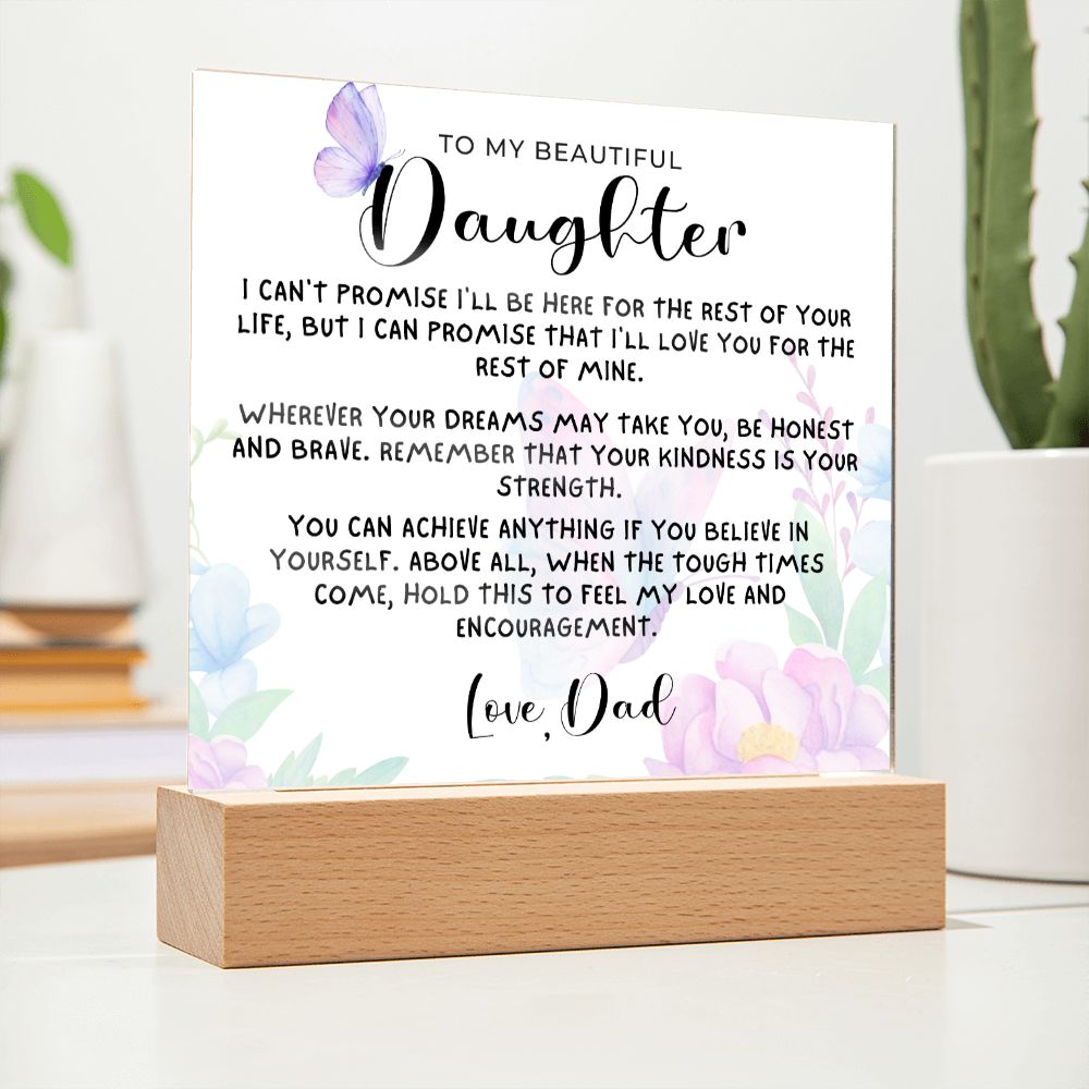 Gift for Daughter | My Promise Acrylic Plaque 0716D-ACS