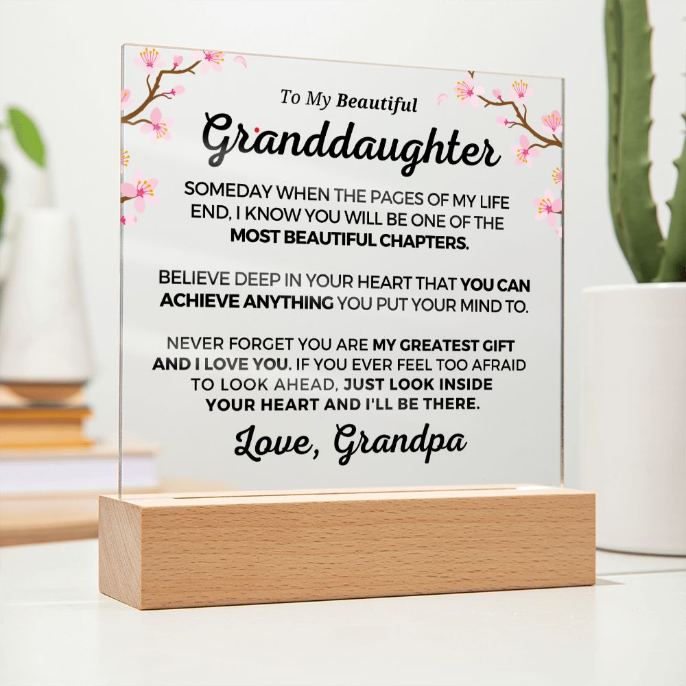 Gift for Granddaugher | Greatest Gift Acrylic Plaque 703GP-ACS