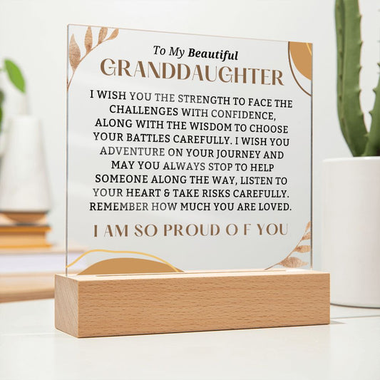 Gift for Granddaugher | Promise Acrylic Plaque  009-ACS