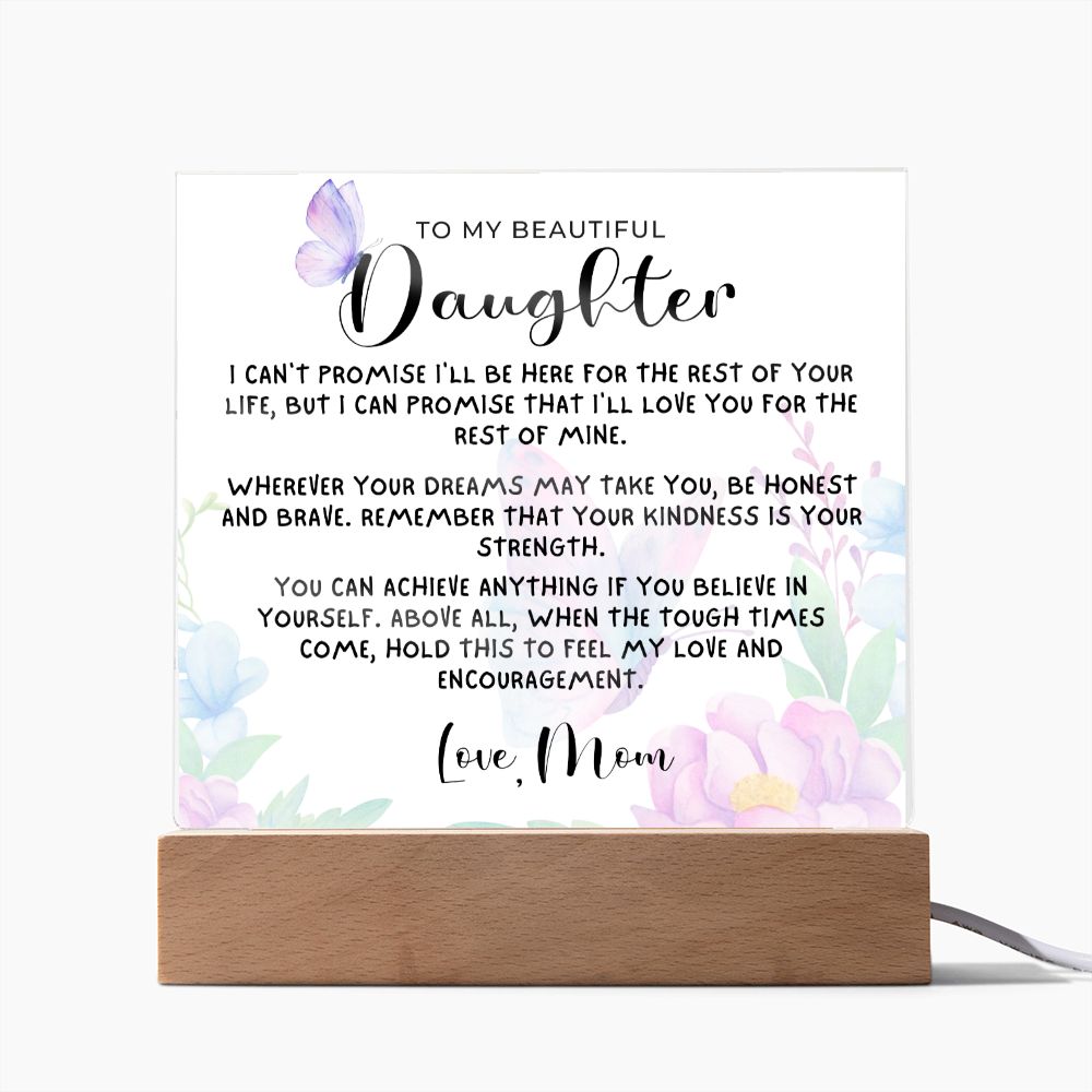 Gift for Daughter | My Promise Acrylic Plaque 0716M-ACS