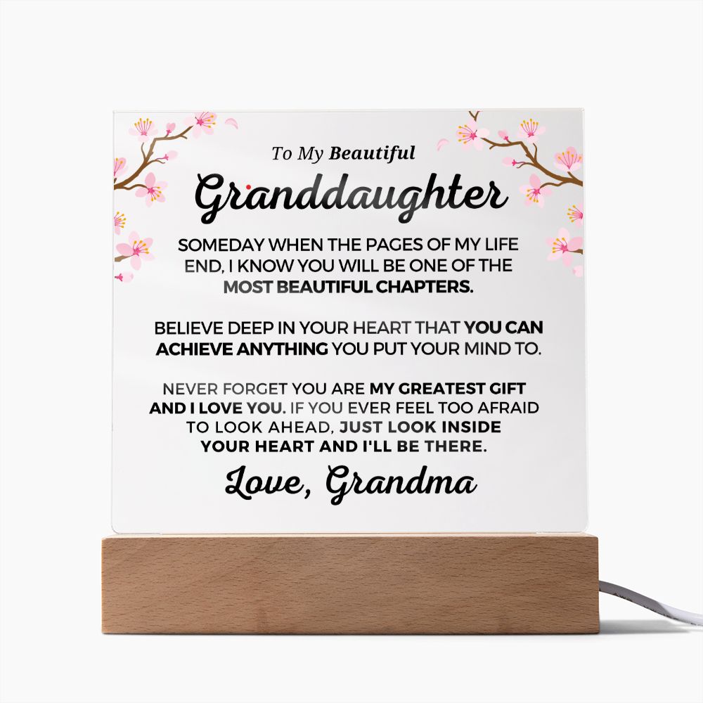 Gift for Granddaugher | Greatest Gift Acrylic Plaque 703GM-ACS