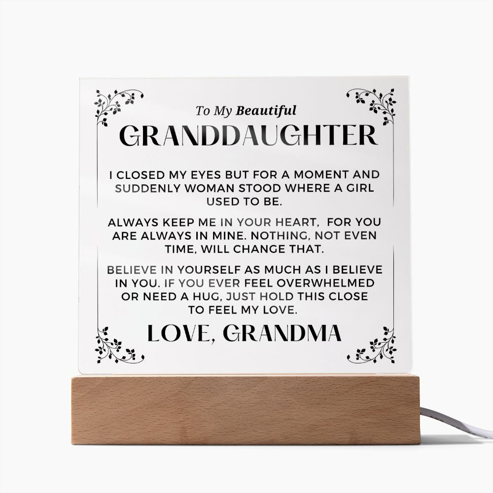 Gift for Granddaugher | Keep Me Acrylic Plaque 727GM-ACS