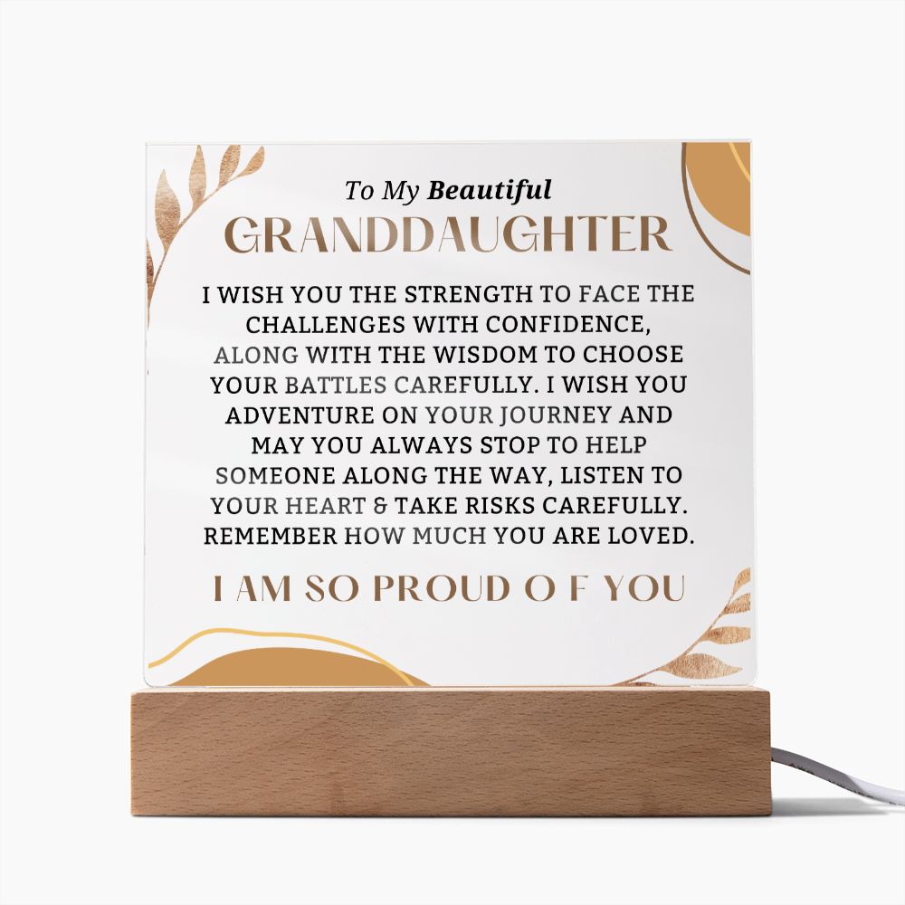 Gift for Granddaugher | Promise Acrylic Plaque  009-ACS