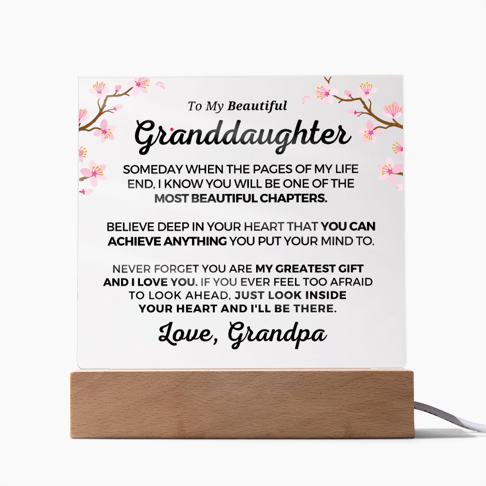 Gift for Granddaugher | Greatest Gift Acrylic Plaque 703GP-ACS