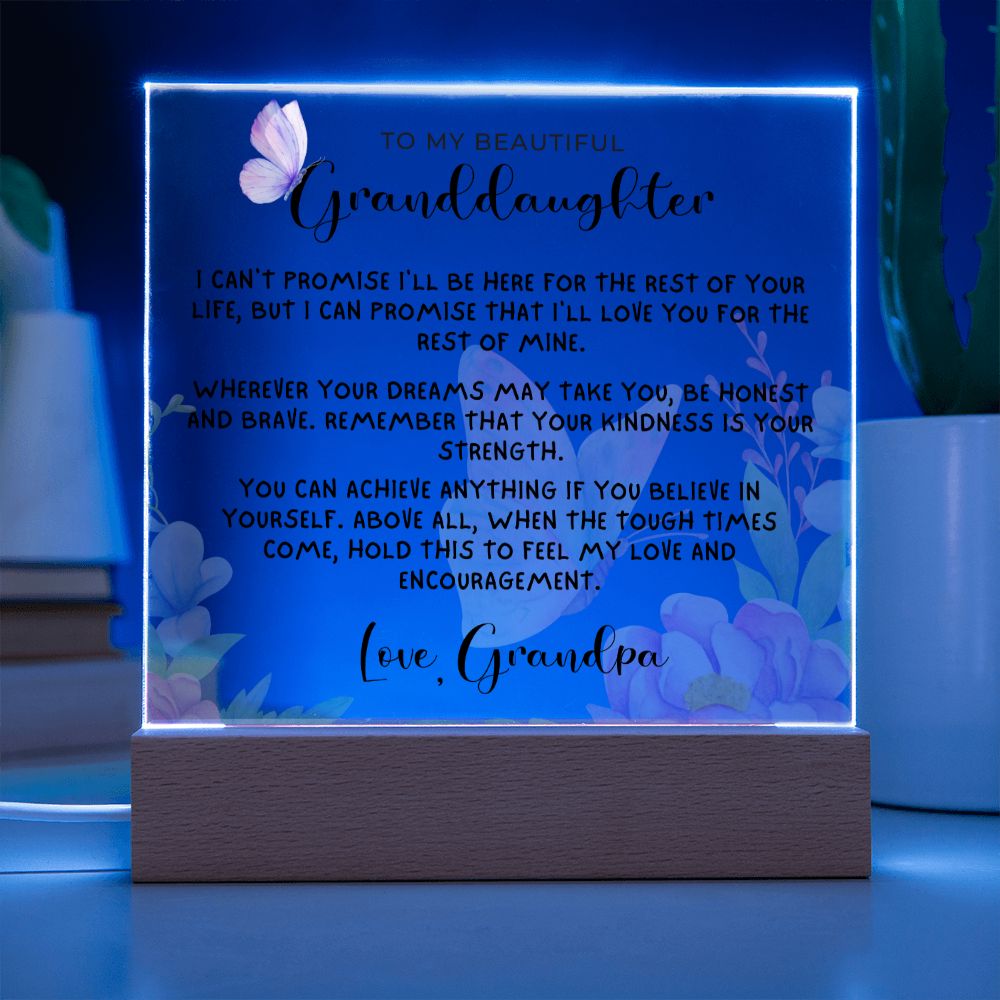 Gift for Granddaugher | My Promise Acrylic Plaque 0716GP-ACS