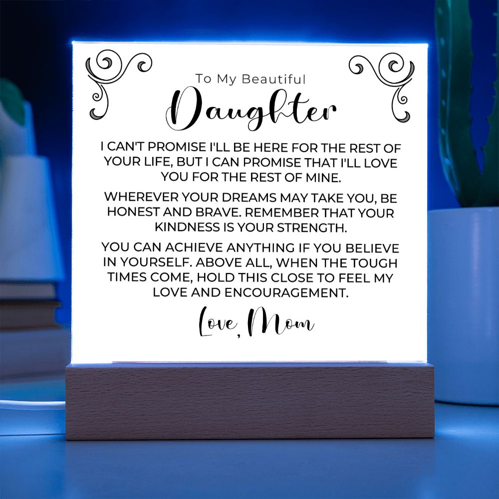 Gift for Daughter | My Promise Acrylic Plaque 690M-ACS