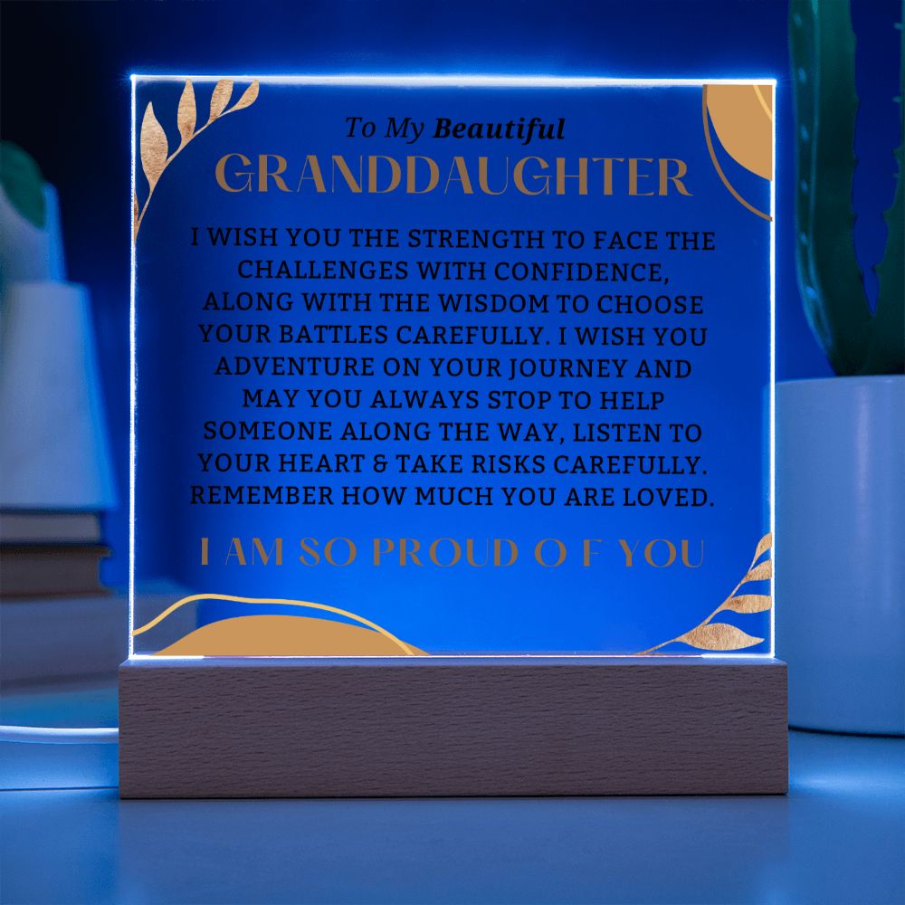 Gift for Granddaugher | Promise Acrylic Plaque  009-ACS