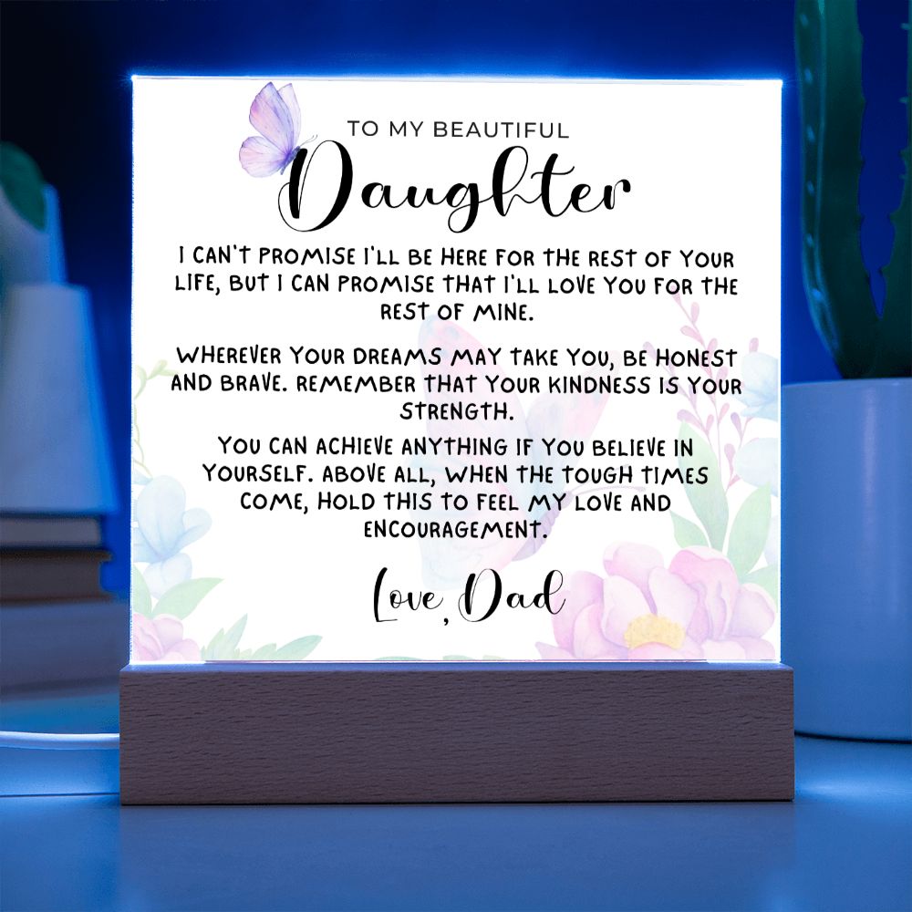 Gift for Daughter | My Promise Acrylic Plaque 0716D-ACS