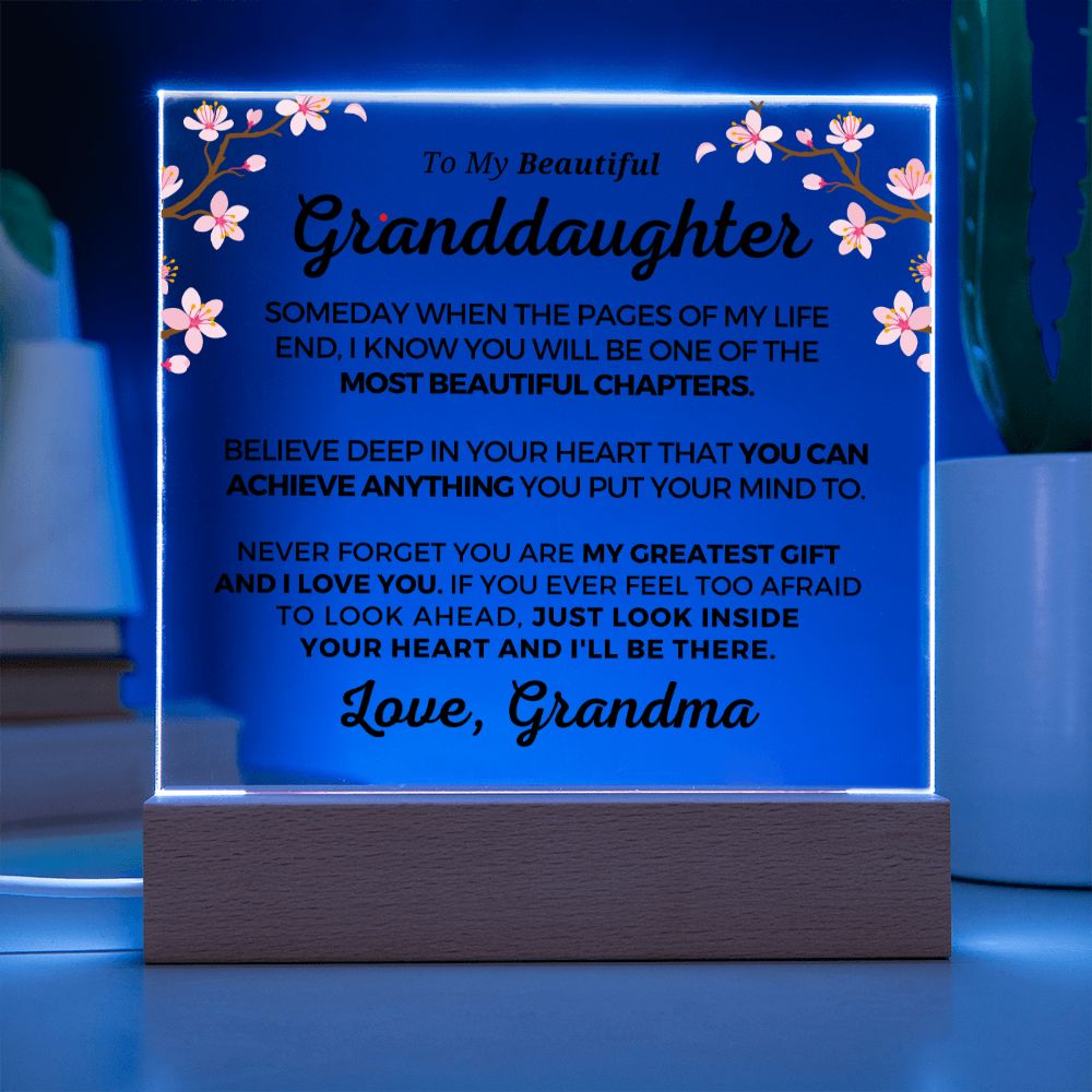 Gift for Granddaugher | Greatest Gift Acrylic Plaque 703GM-ACS