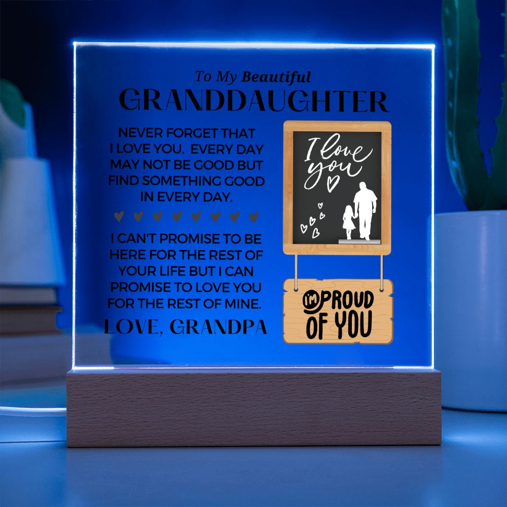 Gift for Granddaugher | Promise Acrylic Plaque  004-ACS