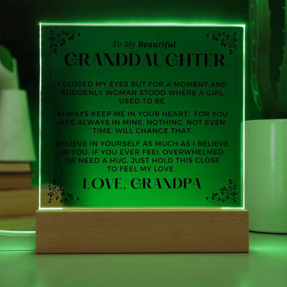 Gift for Granddaugher | Keep Me Acrylic Plaque 727GP-ACS