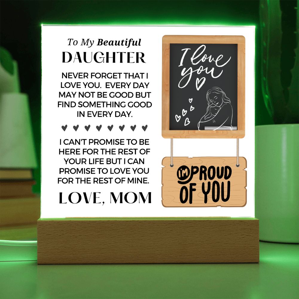 Gift for Daughter | Promise Acrylic Plaque  001-ACS