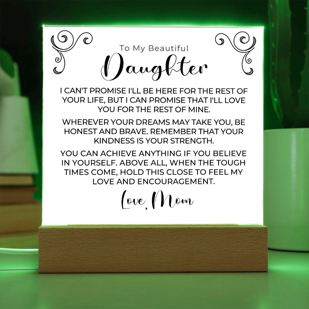 Gift for Daughter | My Promise Acrylic Plaque 690M-ACS