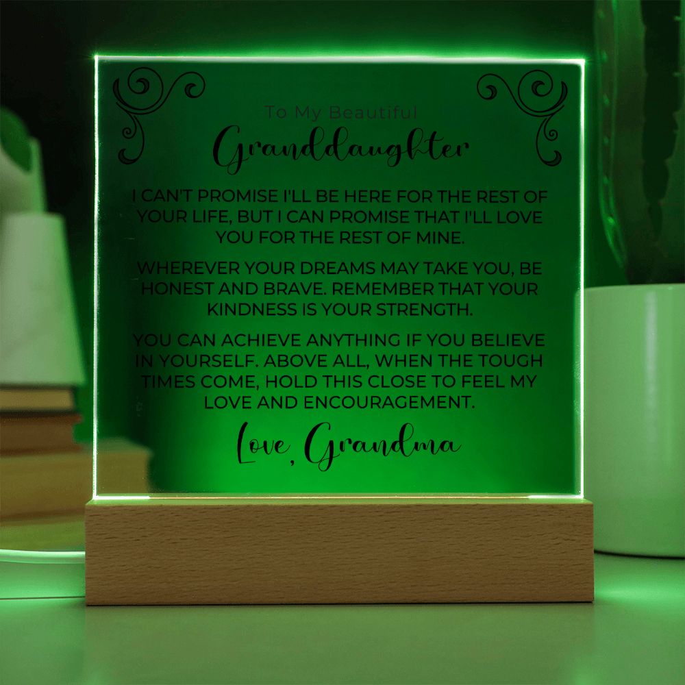 Gift for Granddaugher | My Promise Acrylic Plaque 690GM-ACS