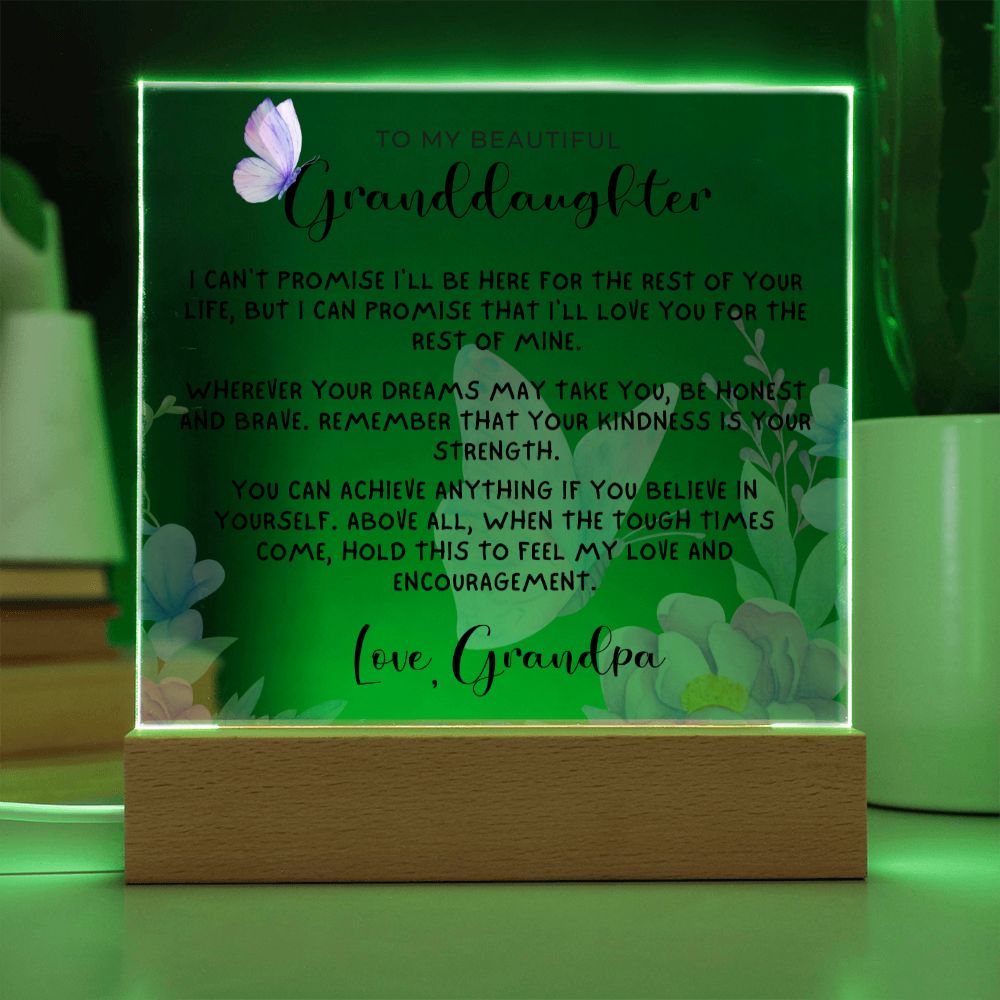 Gift for Granddaugher | My Promise Acrylic Plaque 0716GP-ACS