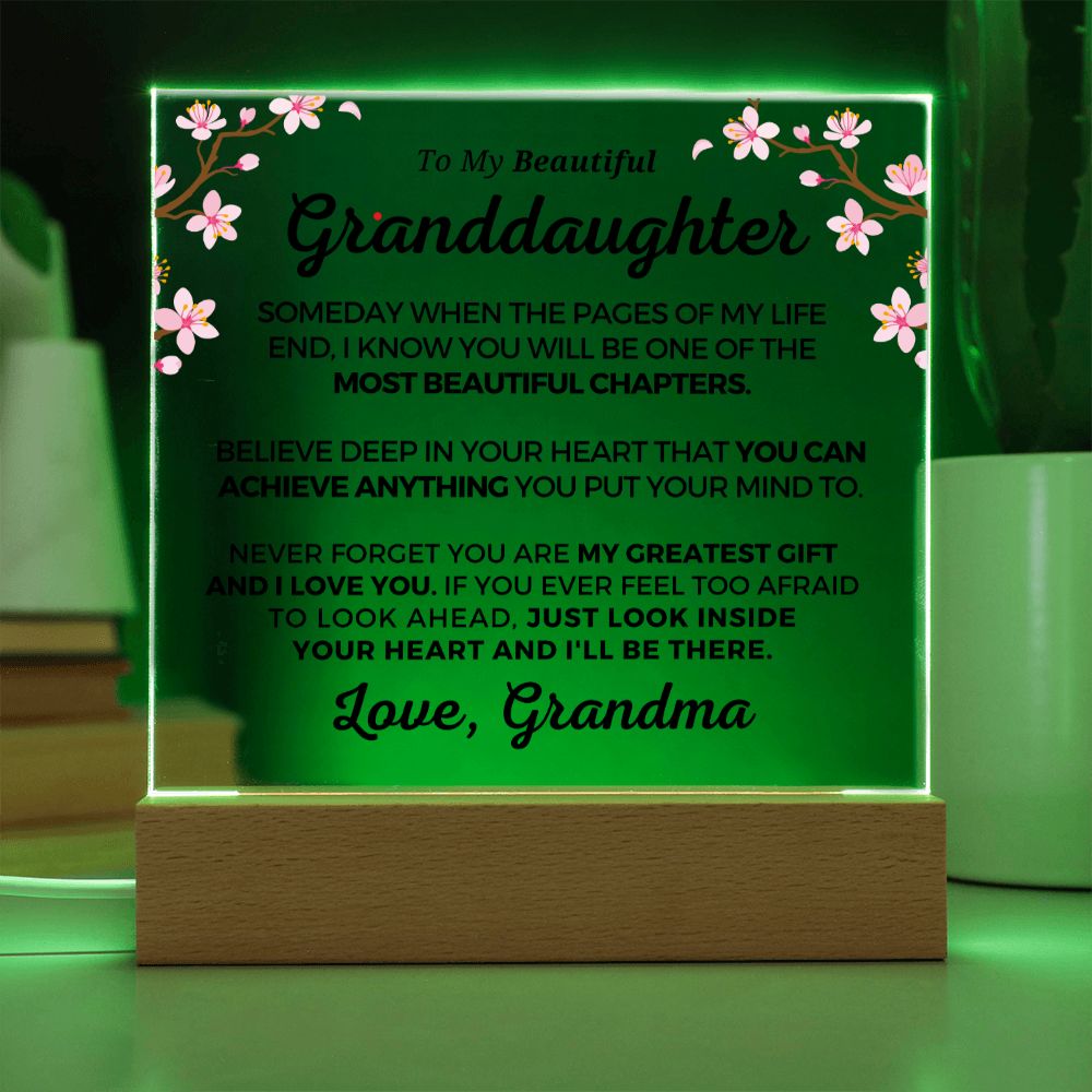 Gift for Granddaugher | Greatest Gift Acrylic Plaque 703GM-ACS