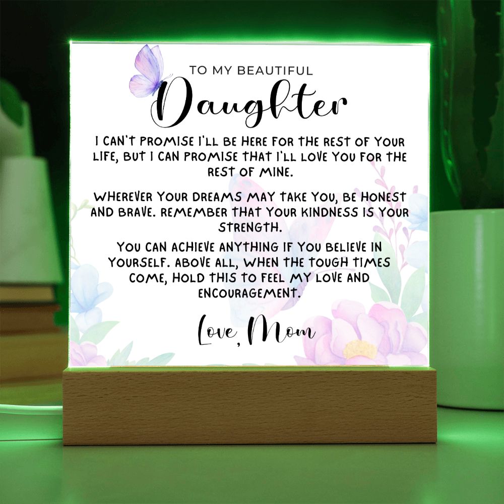 Gift for Daughter | My Promise Acrylic Plaque 0716M-ACS